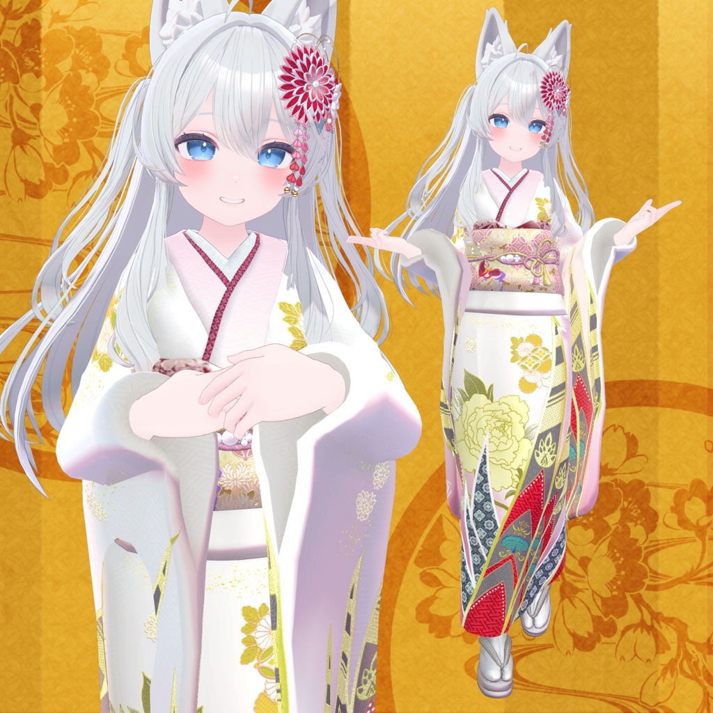 【MA設定済】複数アバター向け衣装「振袖」