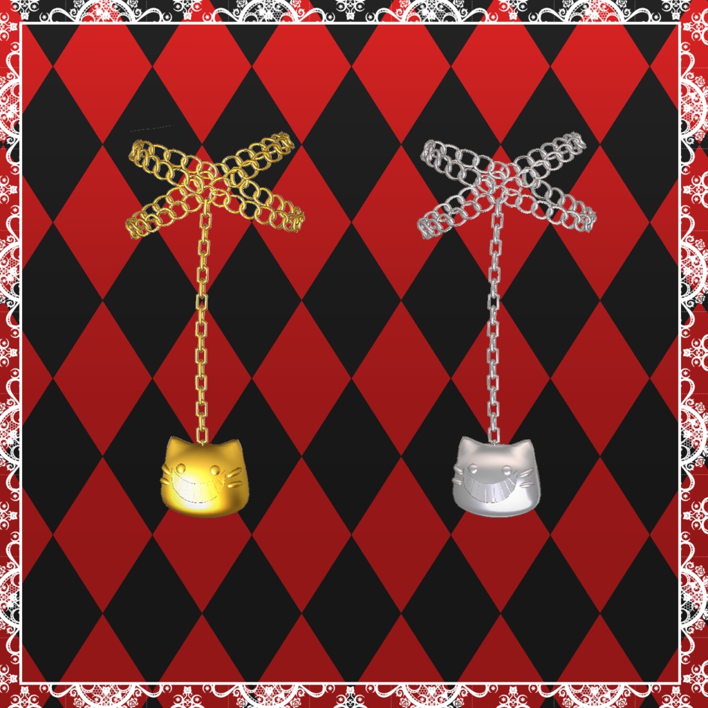 【MA設定済】複数アバター向け衣装「チェシャ猫パンク」