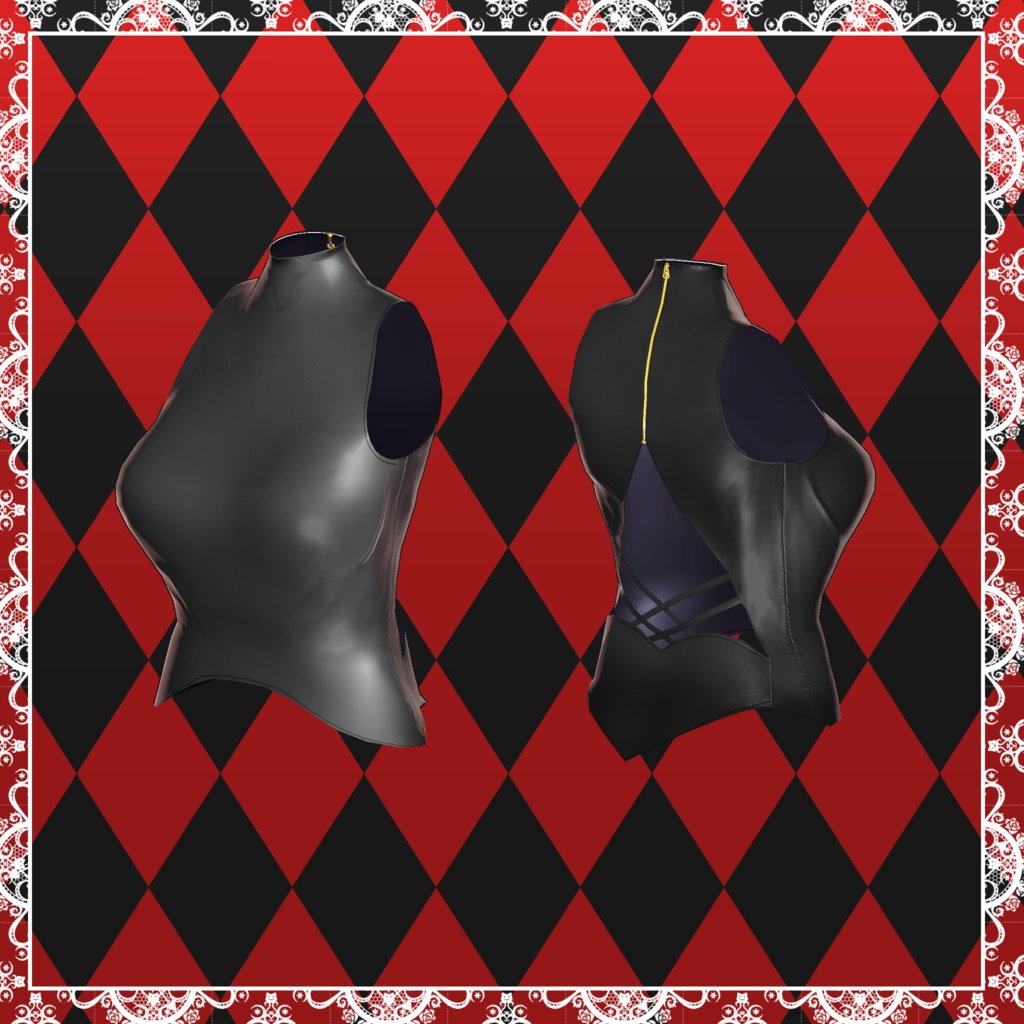 【MA設定済】複数アバター向け衣装「チェシャ猫パンク」