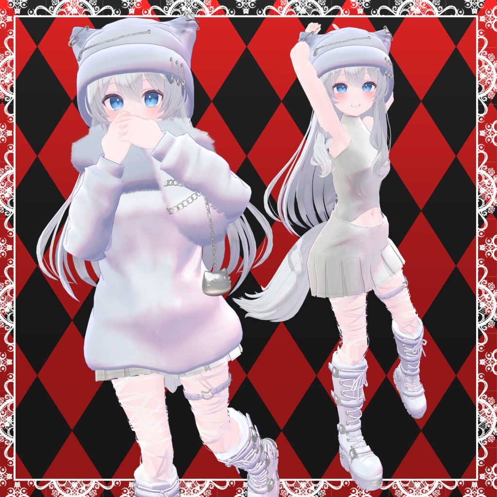 【MA設定済】複数アバター向け衣装「チェシャ猫パンク」