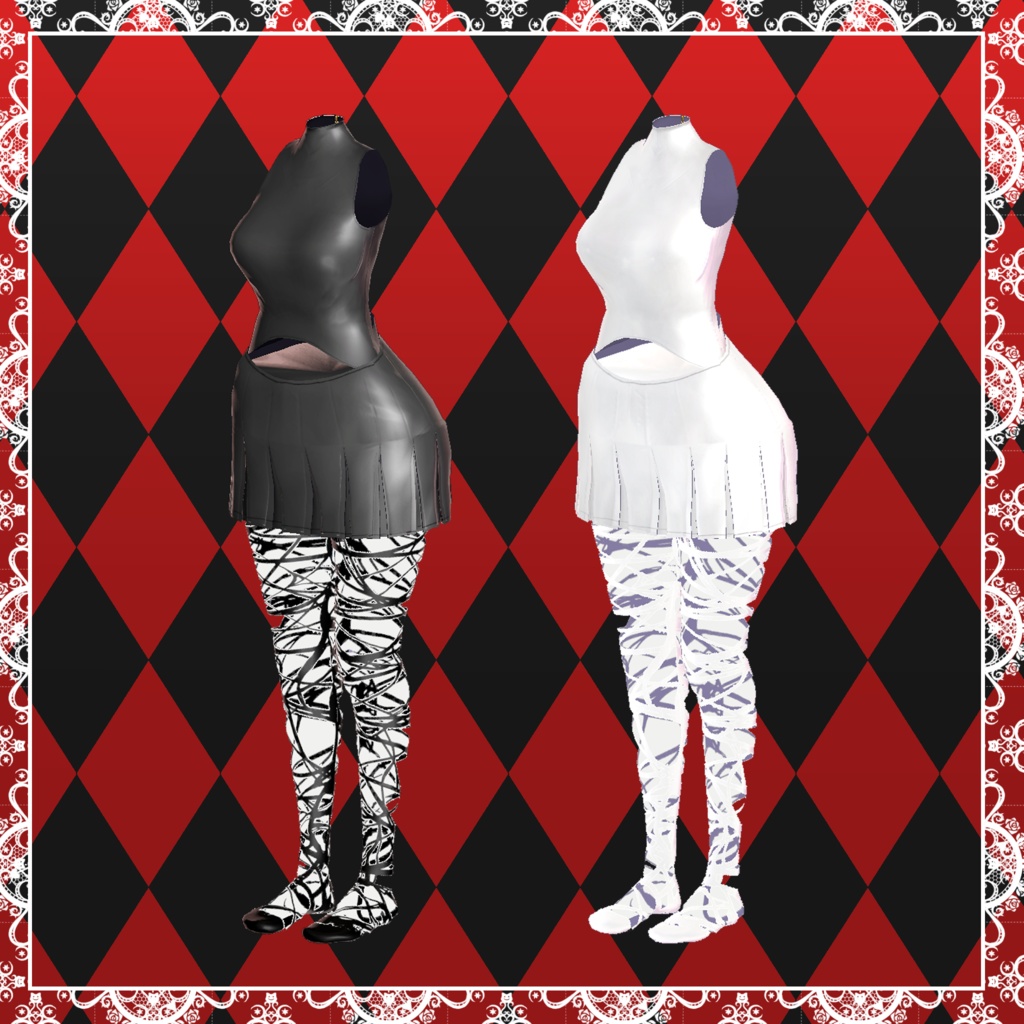 【MA設定済】複数アバター向け衣装「チェシャ猫パンク」