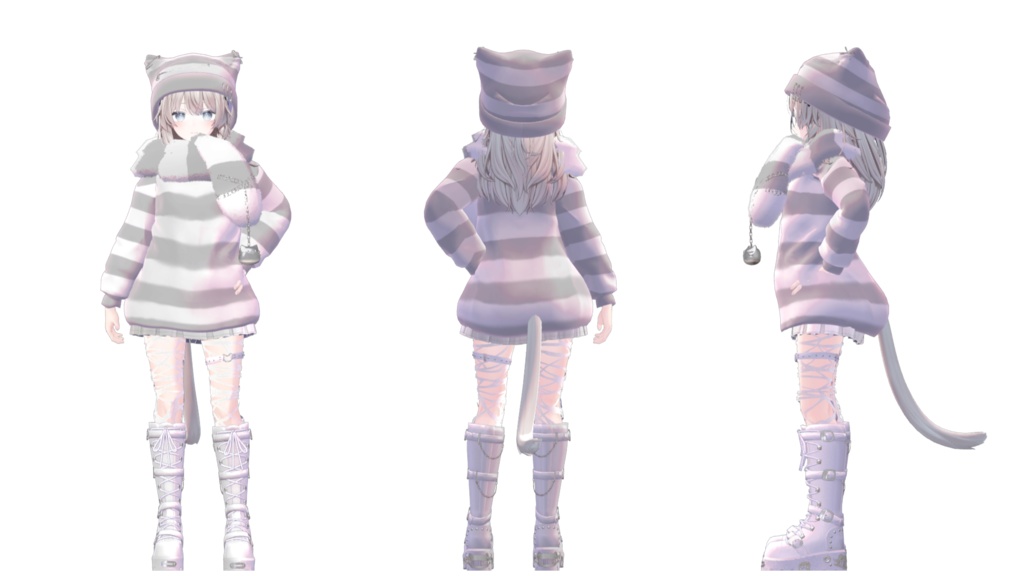 【MA設定済】複数アバター向け衣装「チェシャ猫パンク」