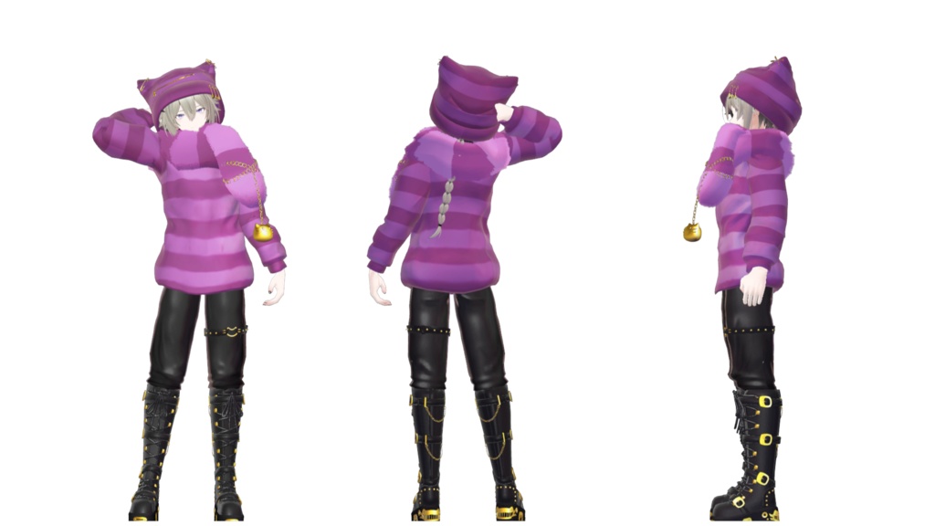 【MA設定済】複数アバター向け衣装「チェシャ猫パンク」