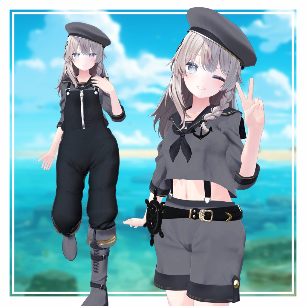 【MA設定済】複数アバター向け衣装「セーラーマリン」