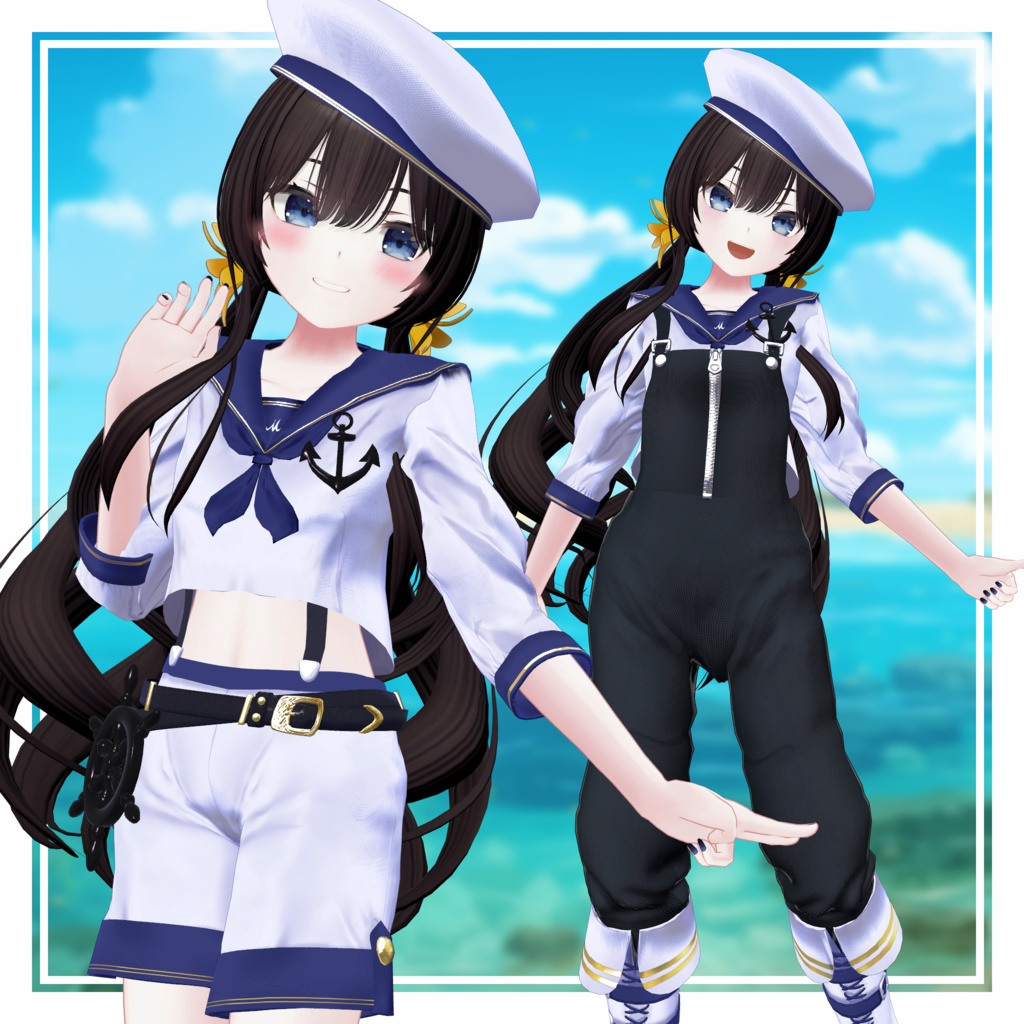 【MA設定済】複数アバター向け衣装「セーラーマリン」