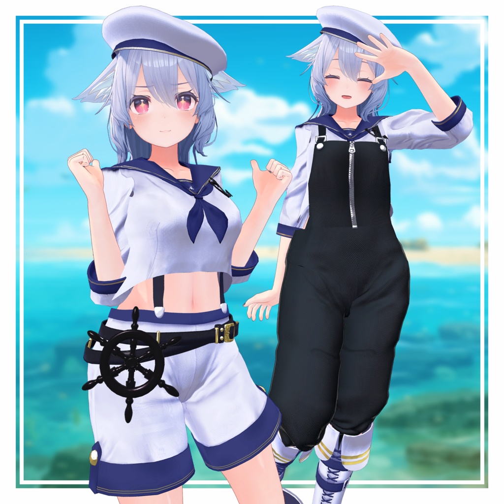 【MA設定済】複数アバター向け衣装「セーラーマリン」