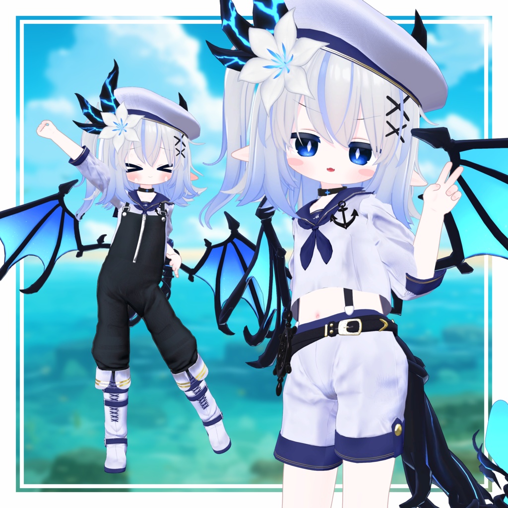 【MA設定済】複数アバター向け衣装「セーラーマリン」