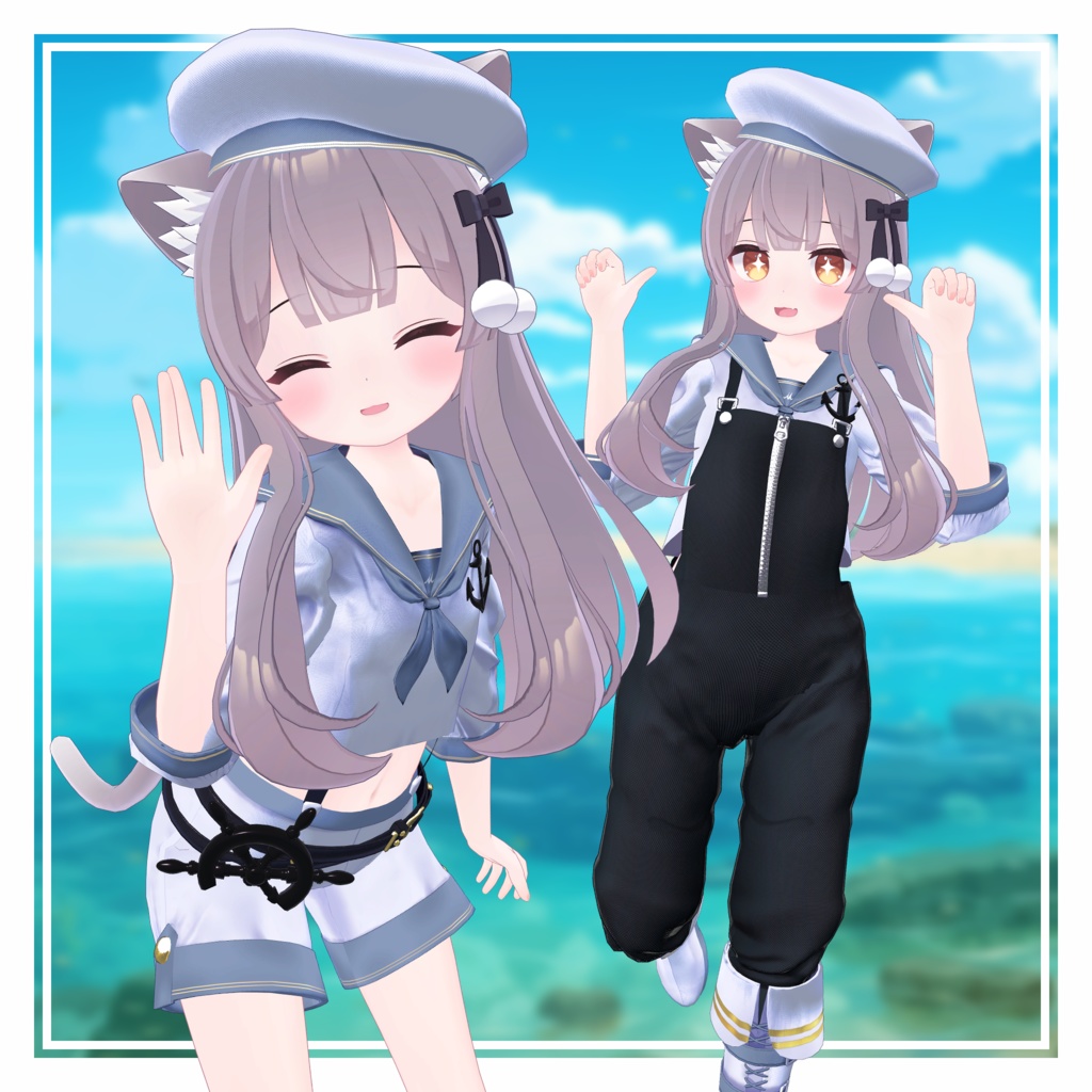 【MA設定済】複数アバター向け衣装「セーラーマリン」