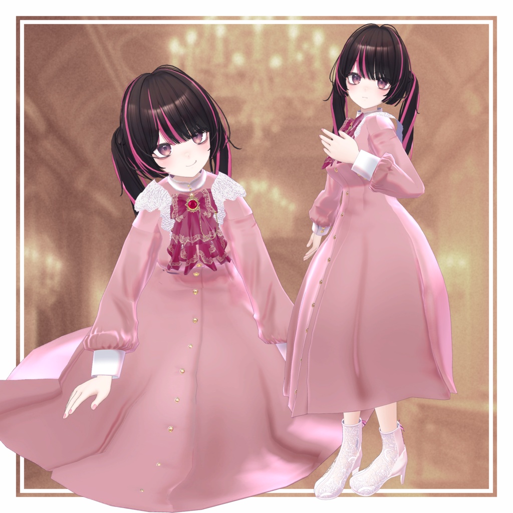 【MA設定済】複数アバター向け衣装「クラシカルドレス」