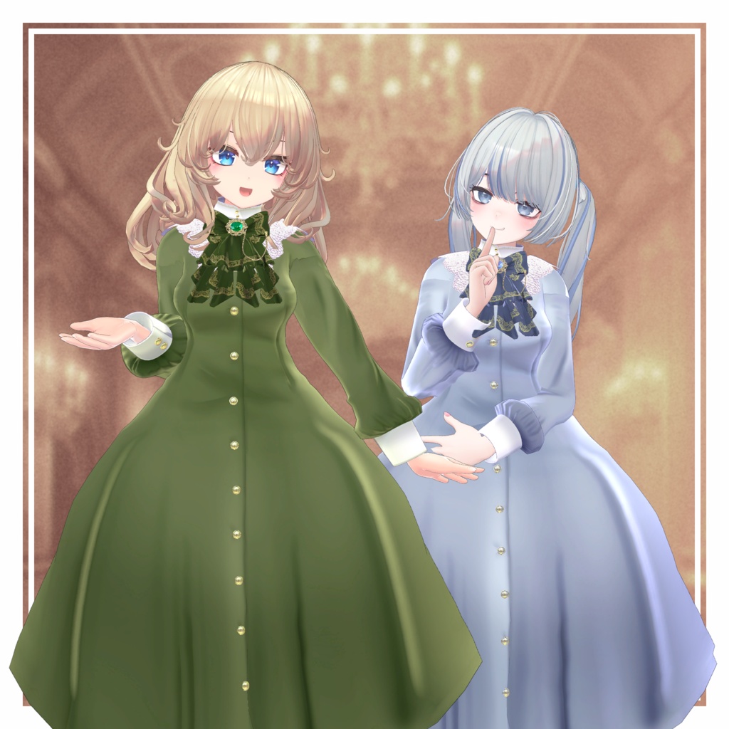 【MA設定済】複数アバター向け衣装「クラシカルドレス」