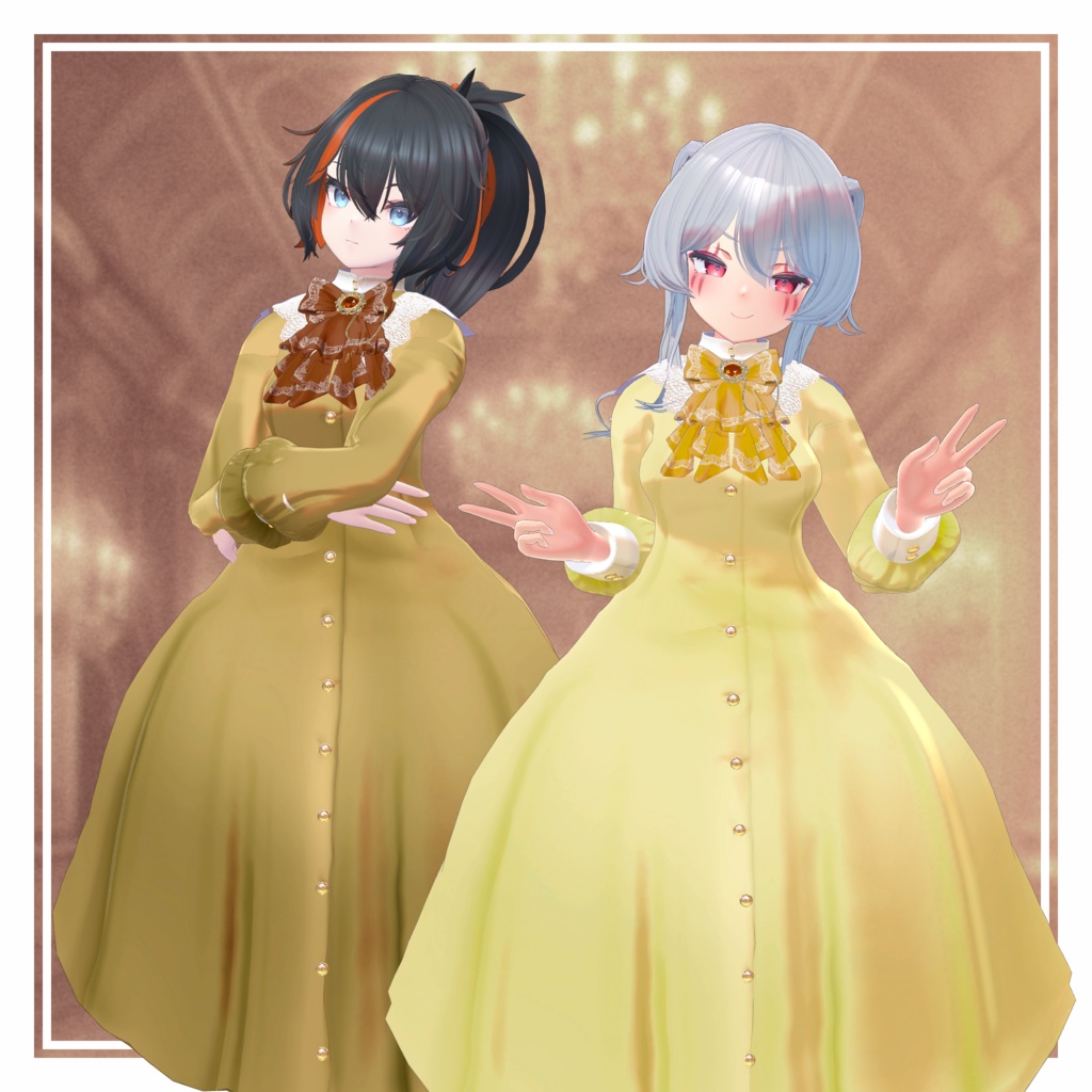 【MA設定済】複数アバター向け衣装「クラシカルドレス」