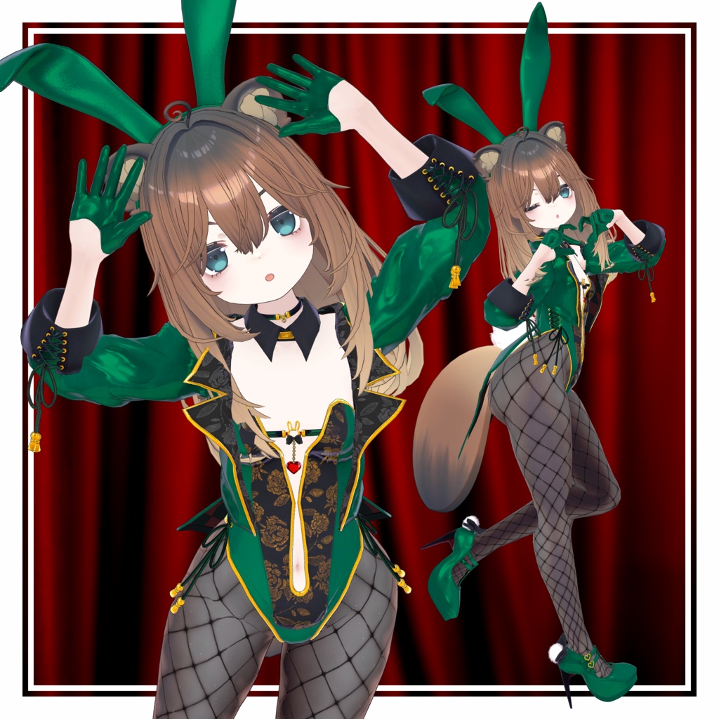 【MA設定済】複数アバター向け衣装「ディケイドバニー」