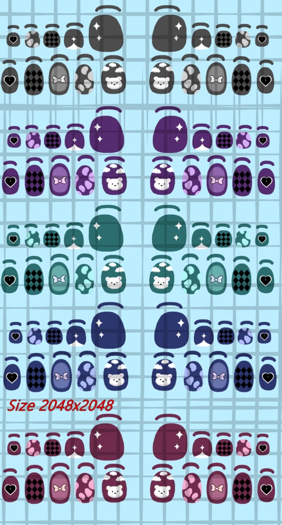 【Free】Nail Color Texture[Only short] for Airi 缩略图 2
