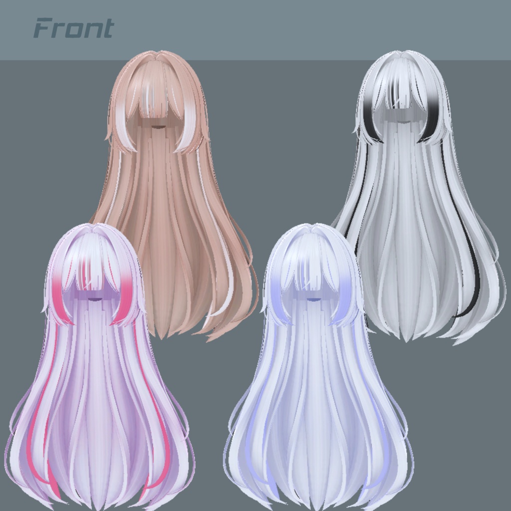 【hunwariLongStraight】Mask、Main color2Texture