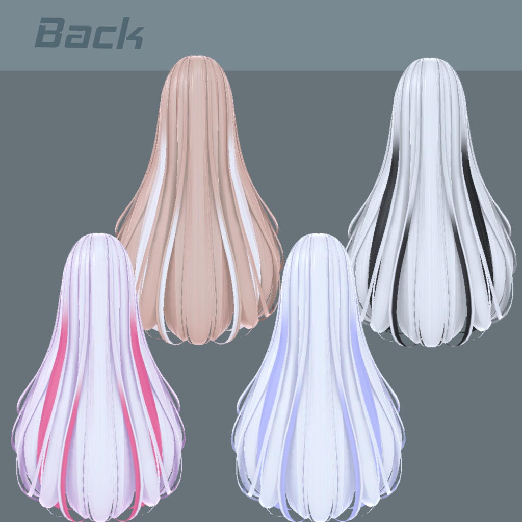 【hunwariLongStraight】Mask、Main color2Texture