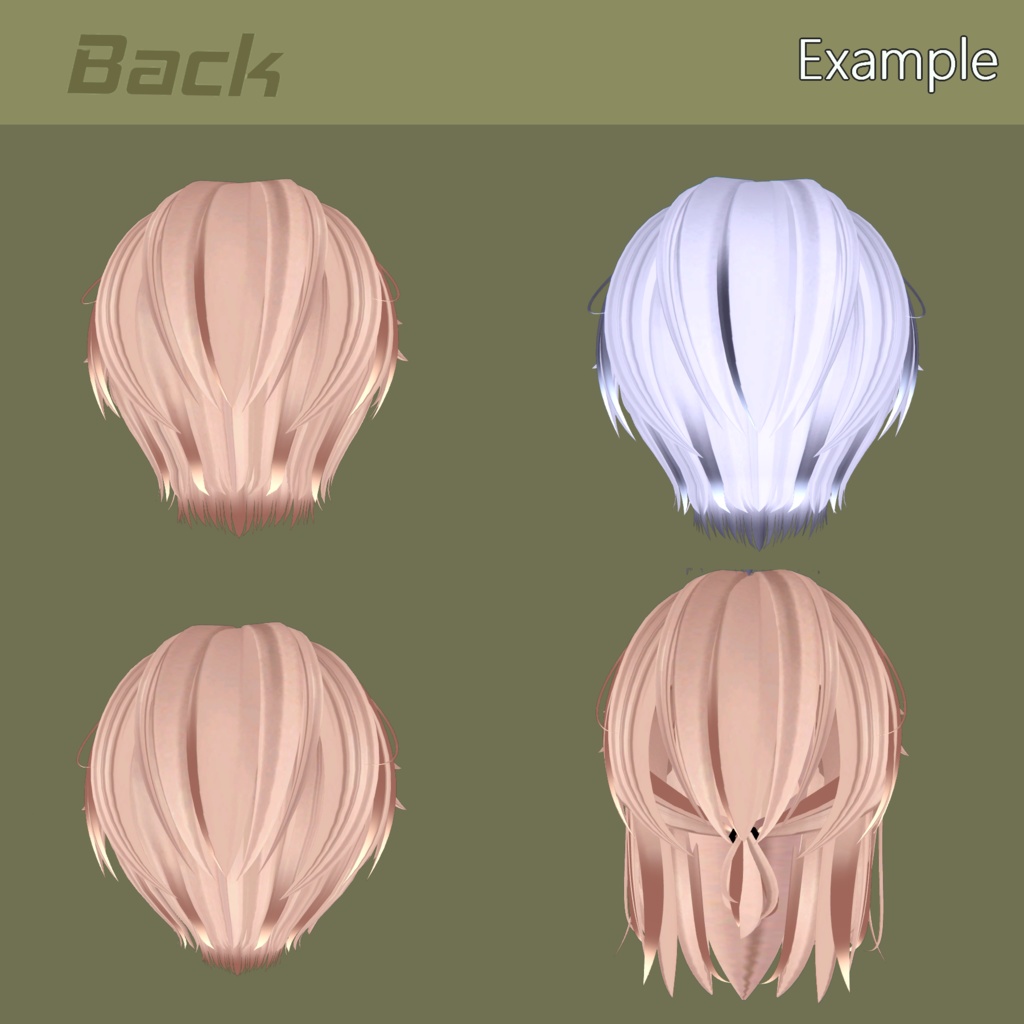 【3way＋1 MY LOVE Short & Half Up Hair】Mask、Main color2Texture 缩略图 4