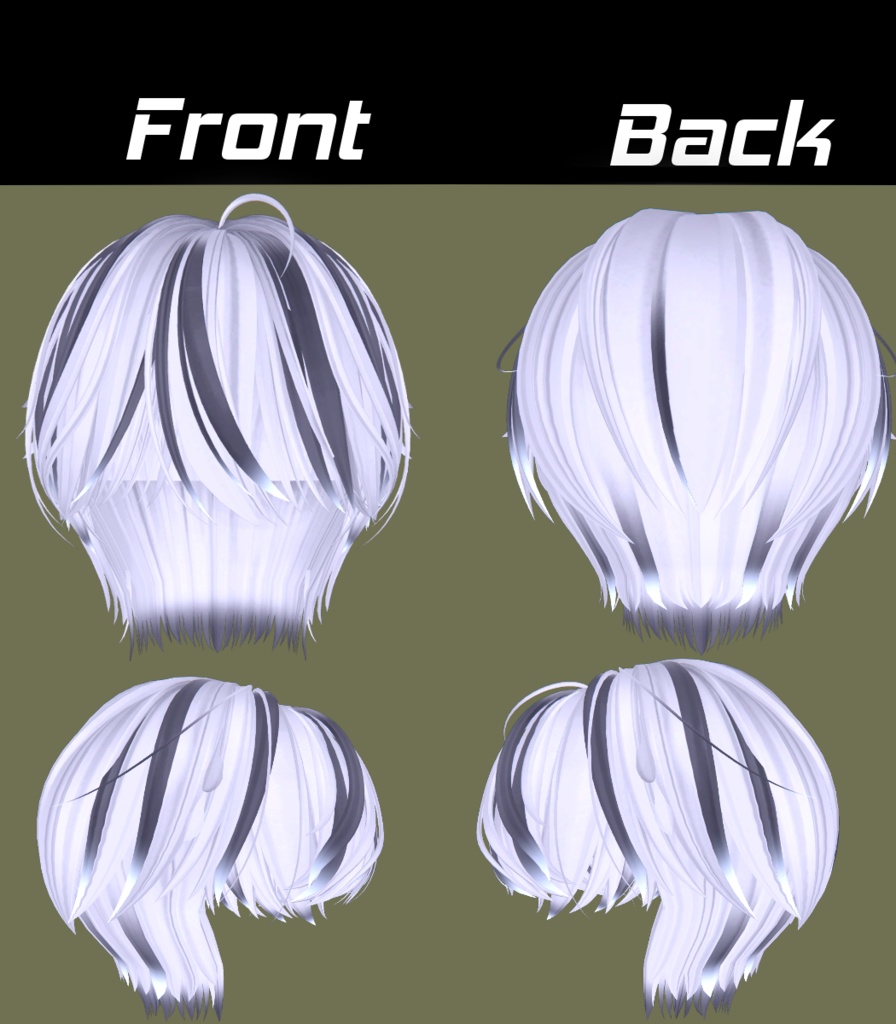 【3way＋1 MY LOVE Short & Half Up Hair】Mask、Main color2Texture