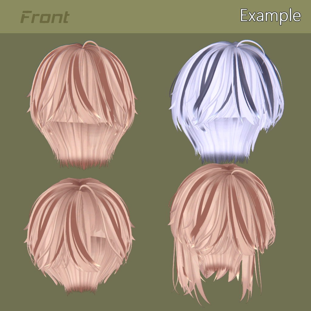 【3way＋1 MY LOVE Short & Half Up Hair】Mask、Main color2Texture 缩略图 3