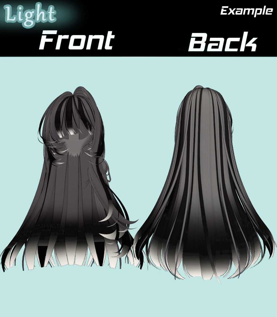 【くろねこロングヘア】Mask、Main color2Texture 缩略图 3