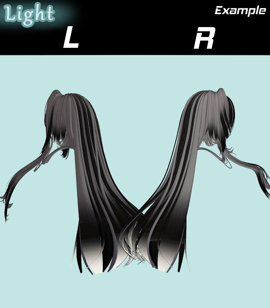 【くろねこロングヘア】Mask、Main color2Texture 缩略图 4