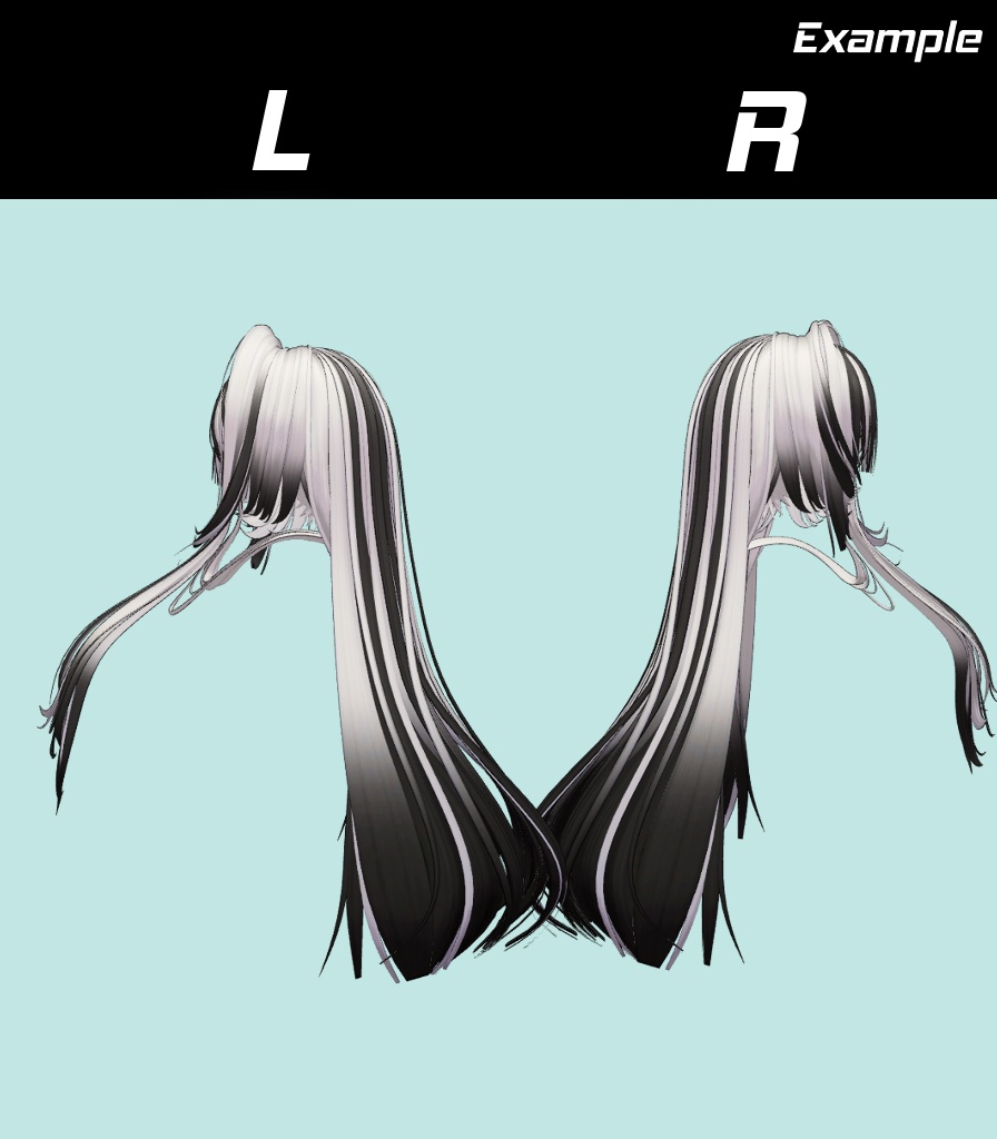 【くろねこロングヘア】Mask、Main color2Texture 缩略图 2