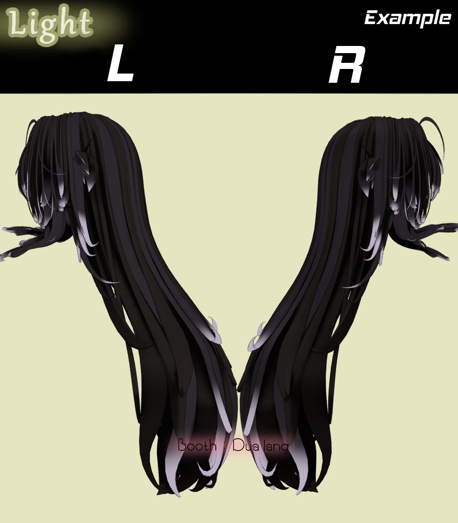 【Lynn Hair <38アバター対応>】Mask、Main color2Texture
