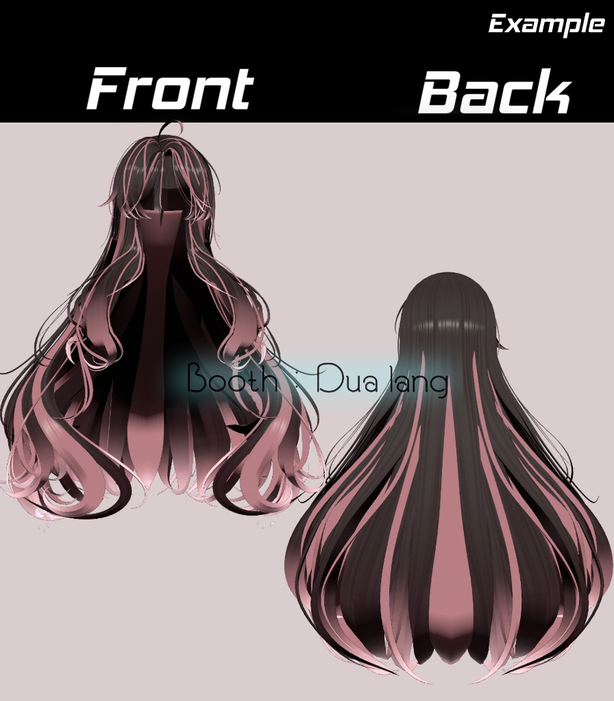 【キツネロングヘア】Mask、Main color2Texture