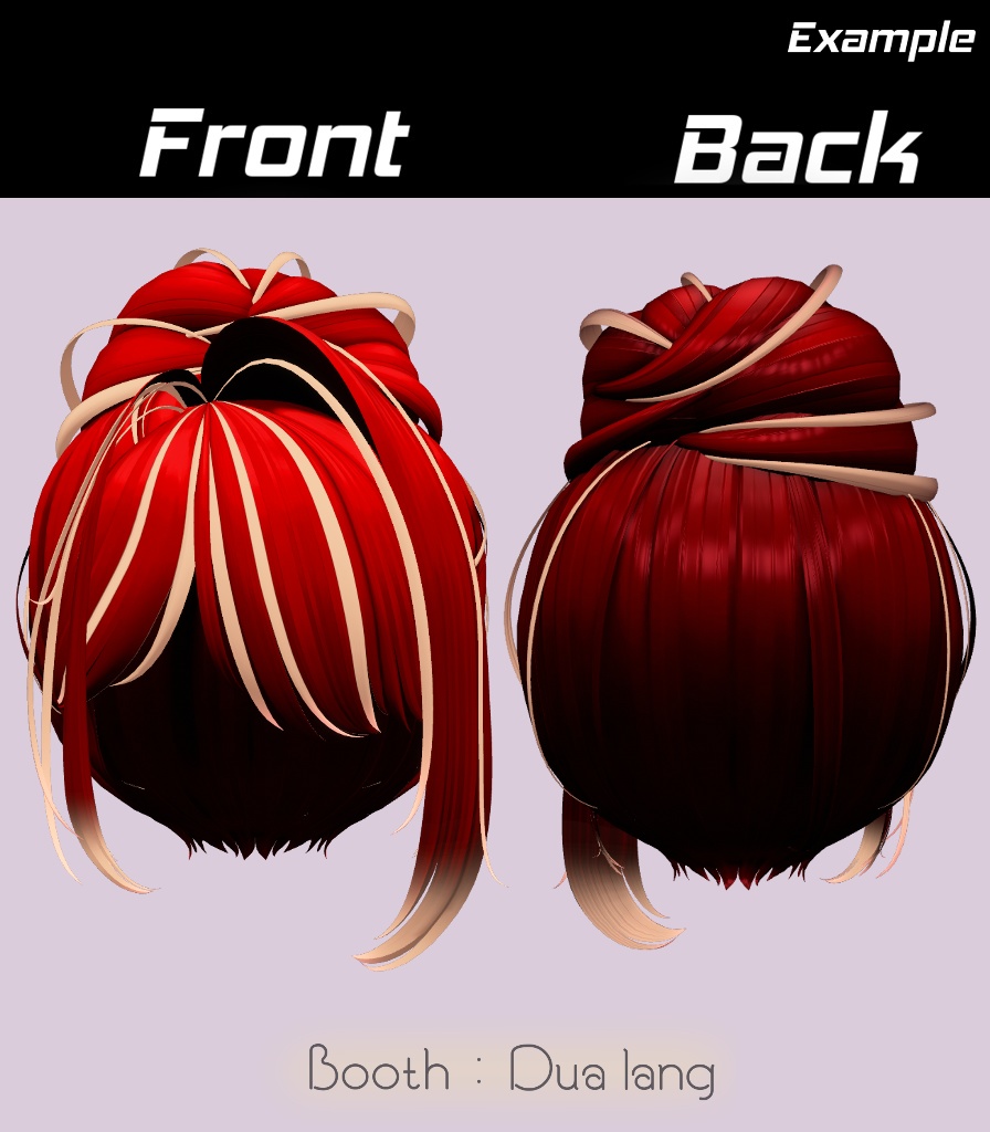 【NaturalGazeHair020】Mask、Main color2Texture