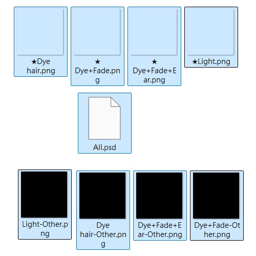 【Fuyumo Wavetail Hair】Mask、Main color2Texture 缩略图 9