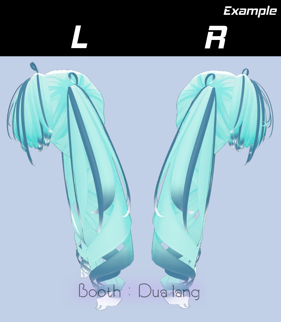 【Free】【Usamimi TwinTail】Mask、Main color2Texture 缩略图 2