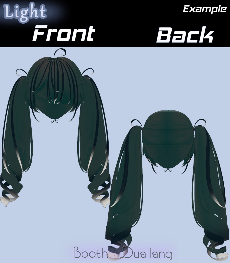 【Free】【Usamimi TwinTail】Mask、Main color2Texture 缩略图 5