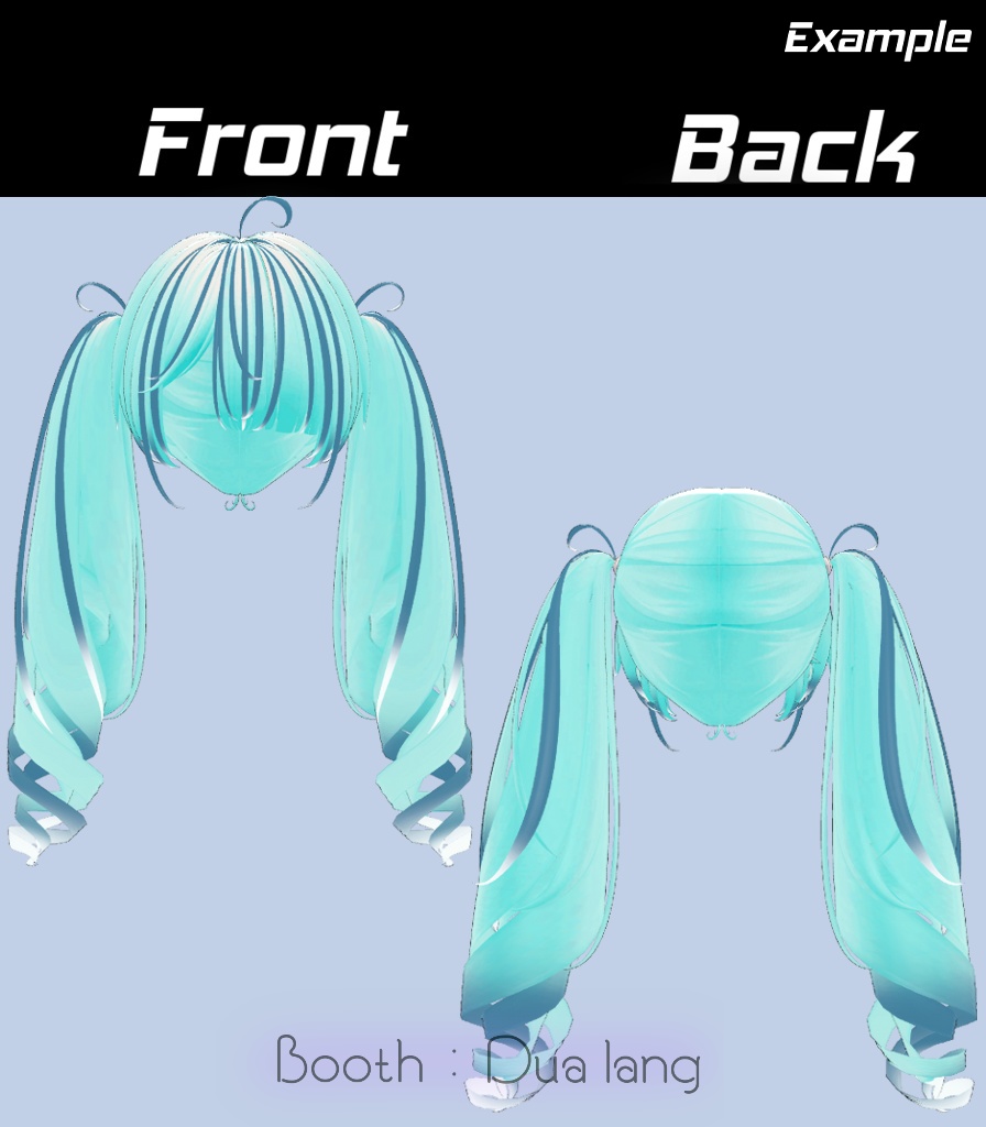 【Free】【Usamimi TwinTail】Mask、Main color2Texture
