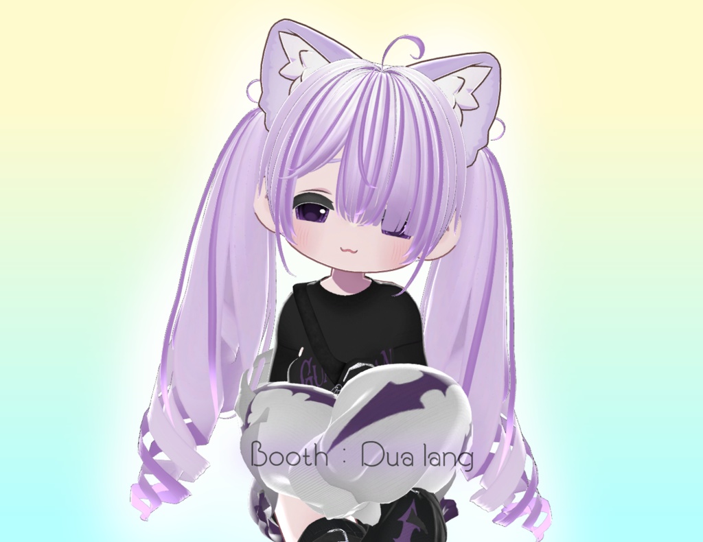 【Free】【Usamimi TwinTail】Mask、Main color2Texture 缩略图 3