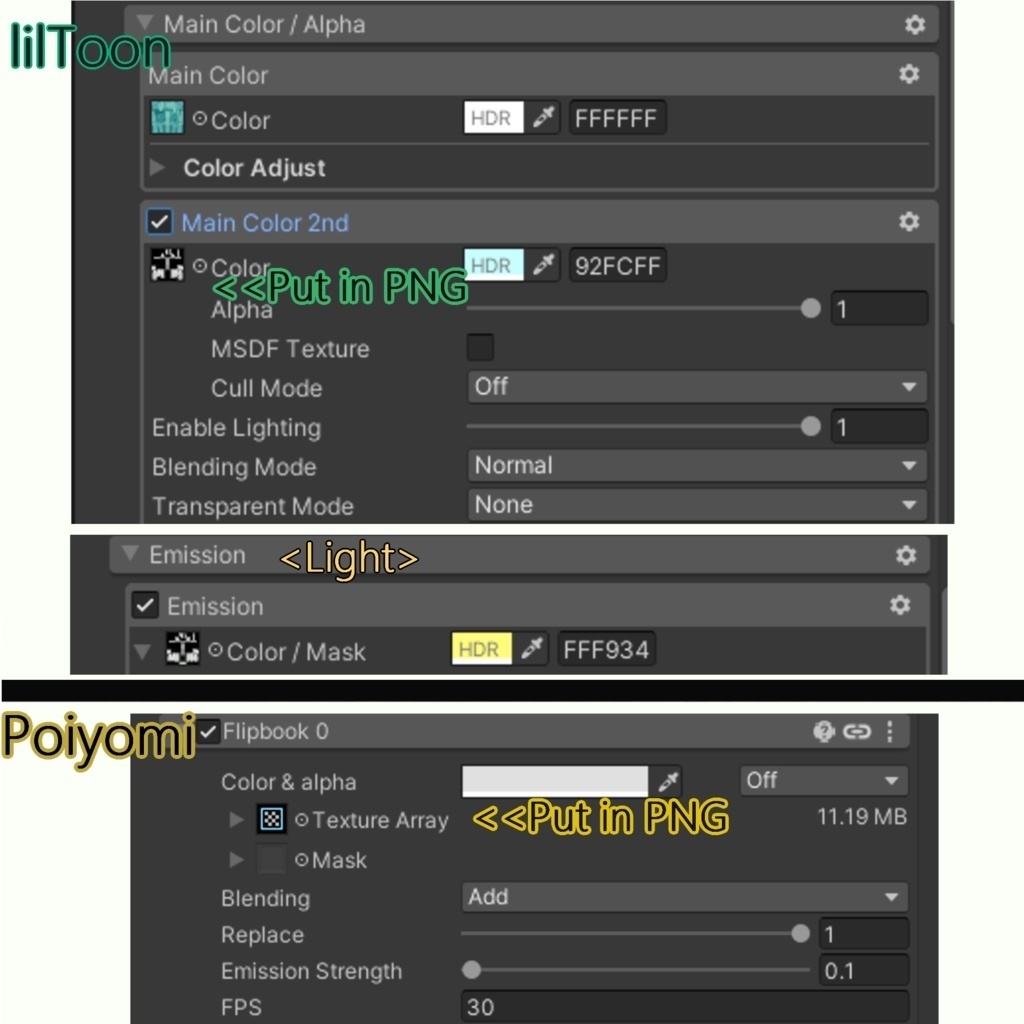 【Ruby_Hair】Mask、Main color2Texture