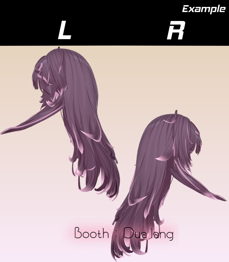 【Ruby_Hair】Mask、Main color2Texture