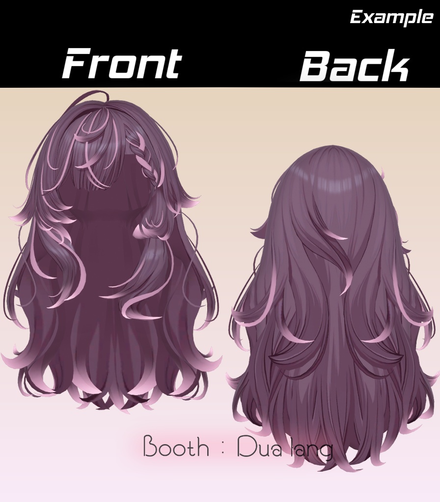 【Ruby_Hair】Mask、Main color2Texture