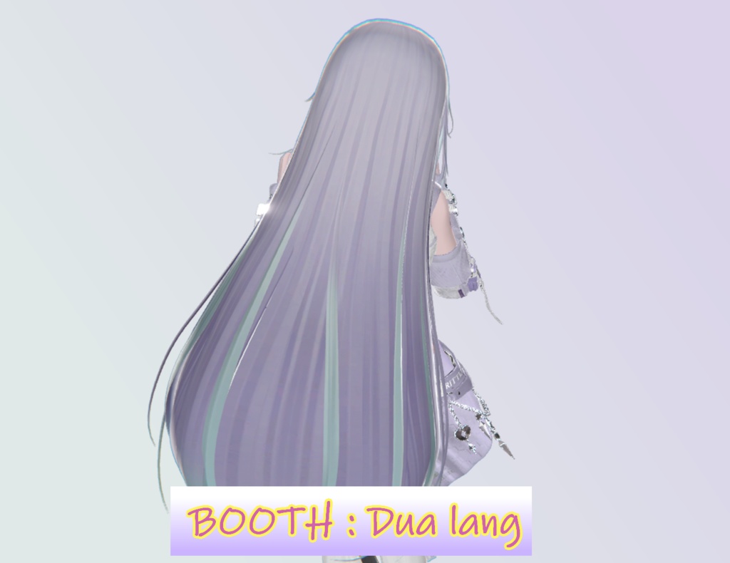 【ポイントリボン ロングヘア】Mask、Main color2Texture