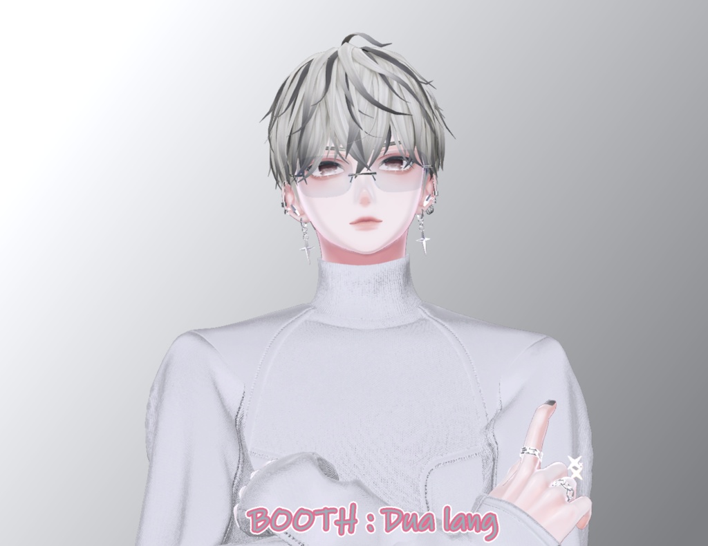 【Short Hair and Pierce】Mask、Main color2Texture
