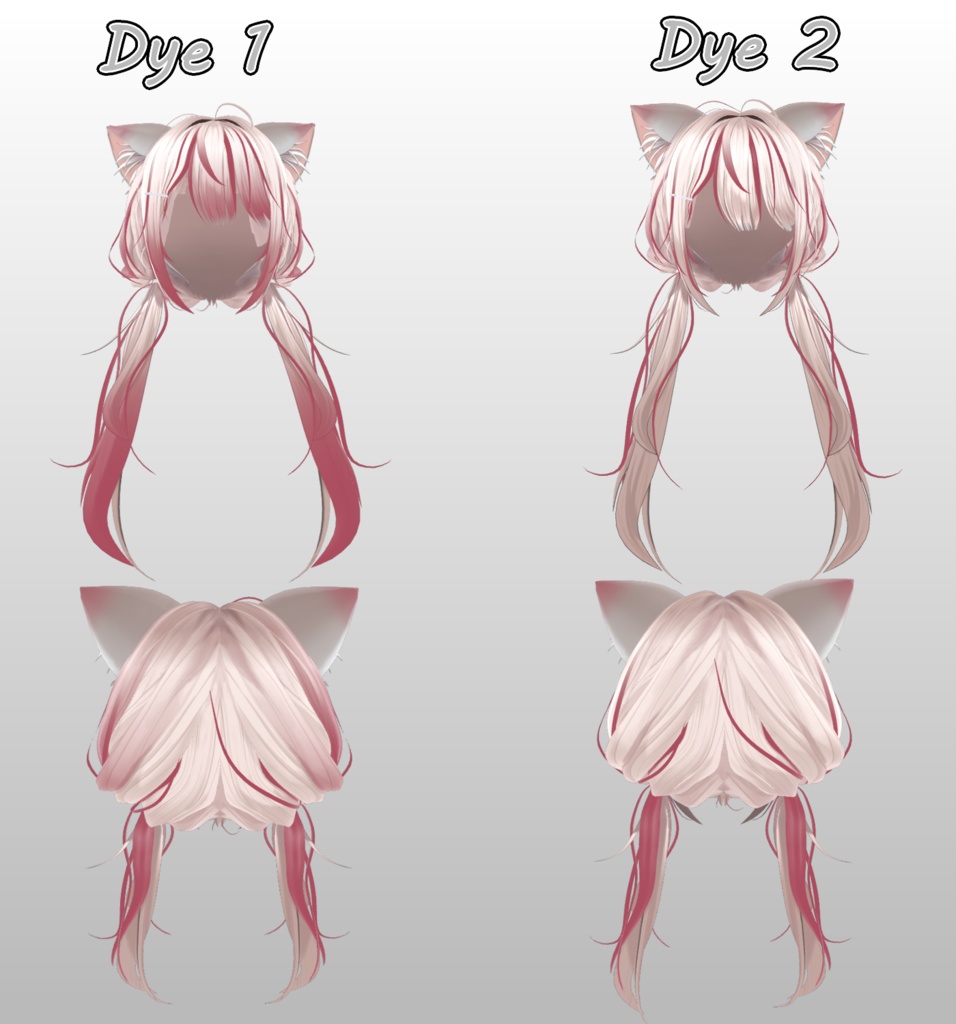 【おさニャニャじみはローツイン】Mask、Main color2Texture