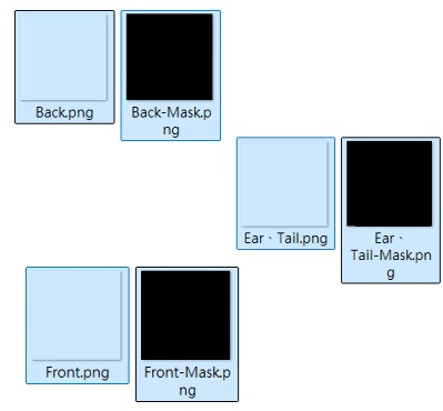【CooniBob Hair】Mask、Main color2Texture