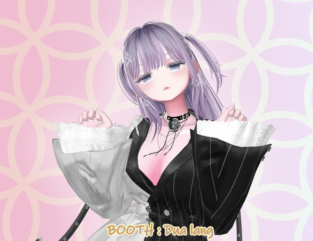 【Half-up Goth Twin】Mask、Main color2Texture