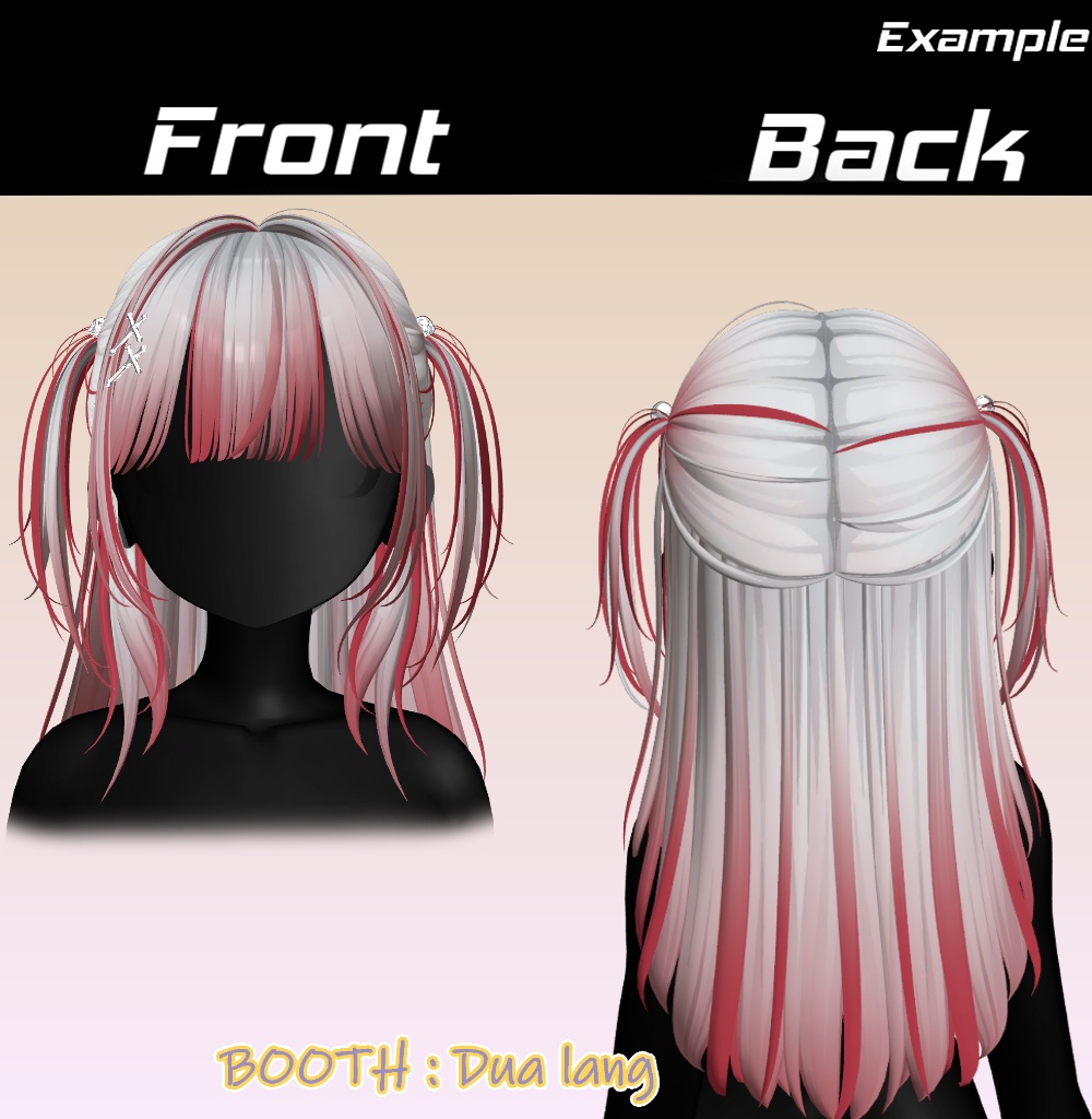 【Half-up Goth Twin】Mask、Main color2Texture