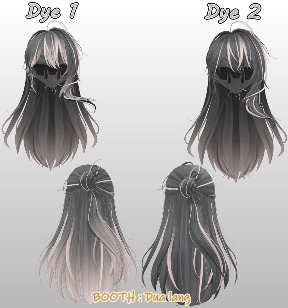 【お団子ポニーテール】Mask、Main color2Texture