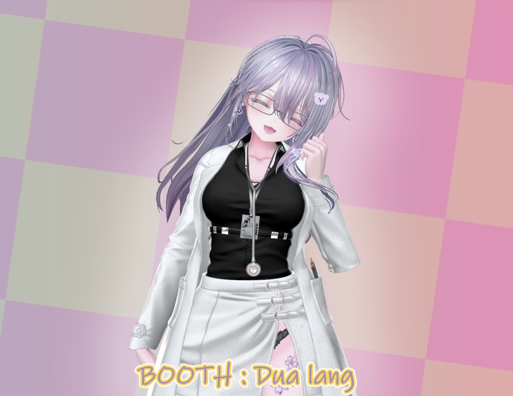 【お団子ポニーテール】Mask、Main color2Texture