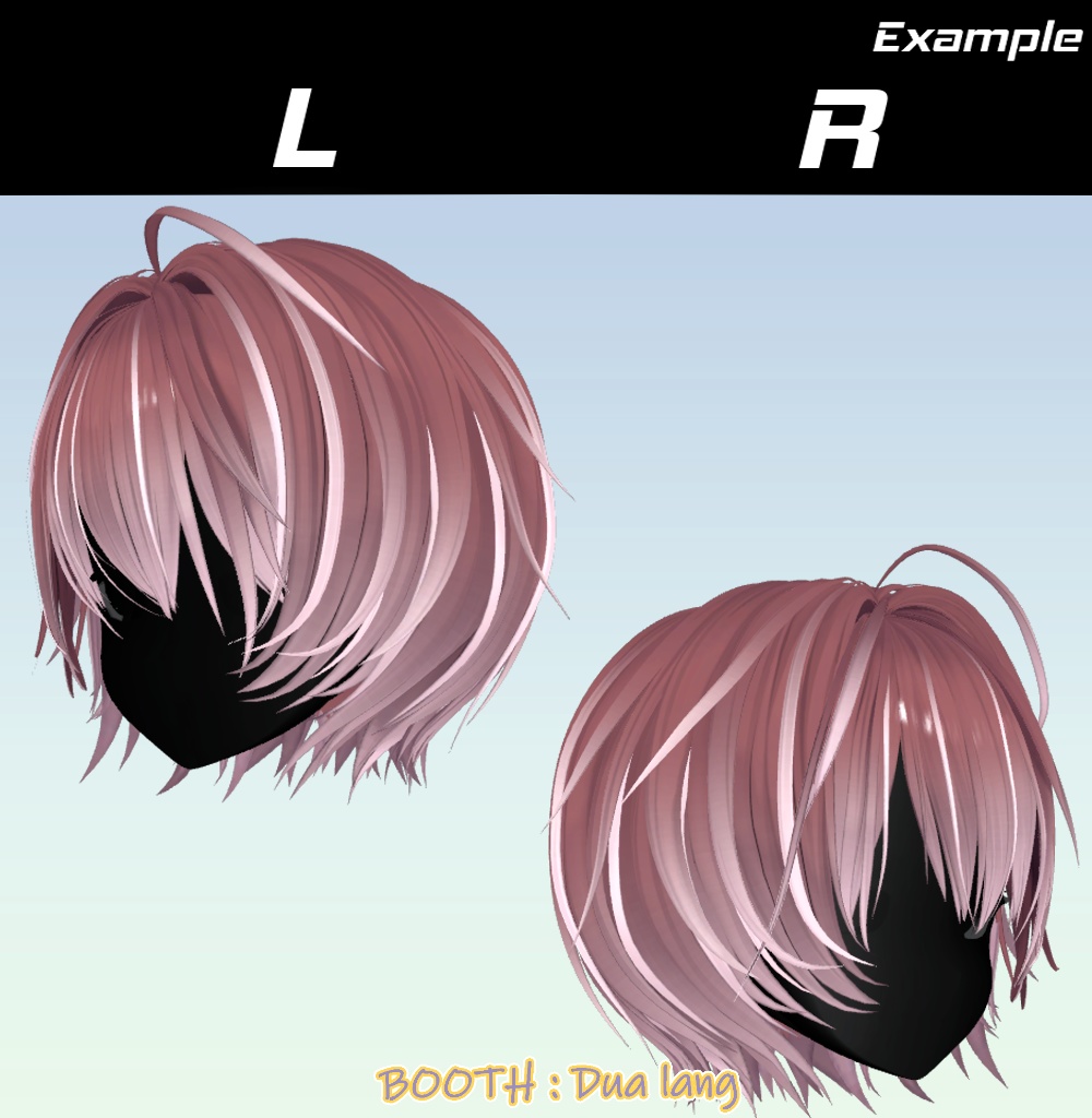 【すっきりショートヘア】Mask、Main color2Texture