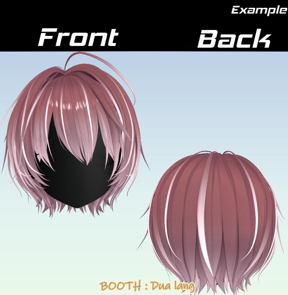 【すっきりショートヘア】Mask、Main color2Texture