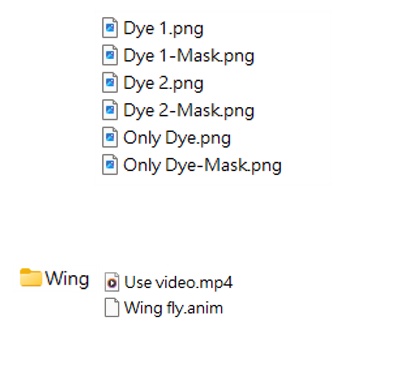 【angel long】Mask、Main color2Texture、Animation