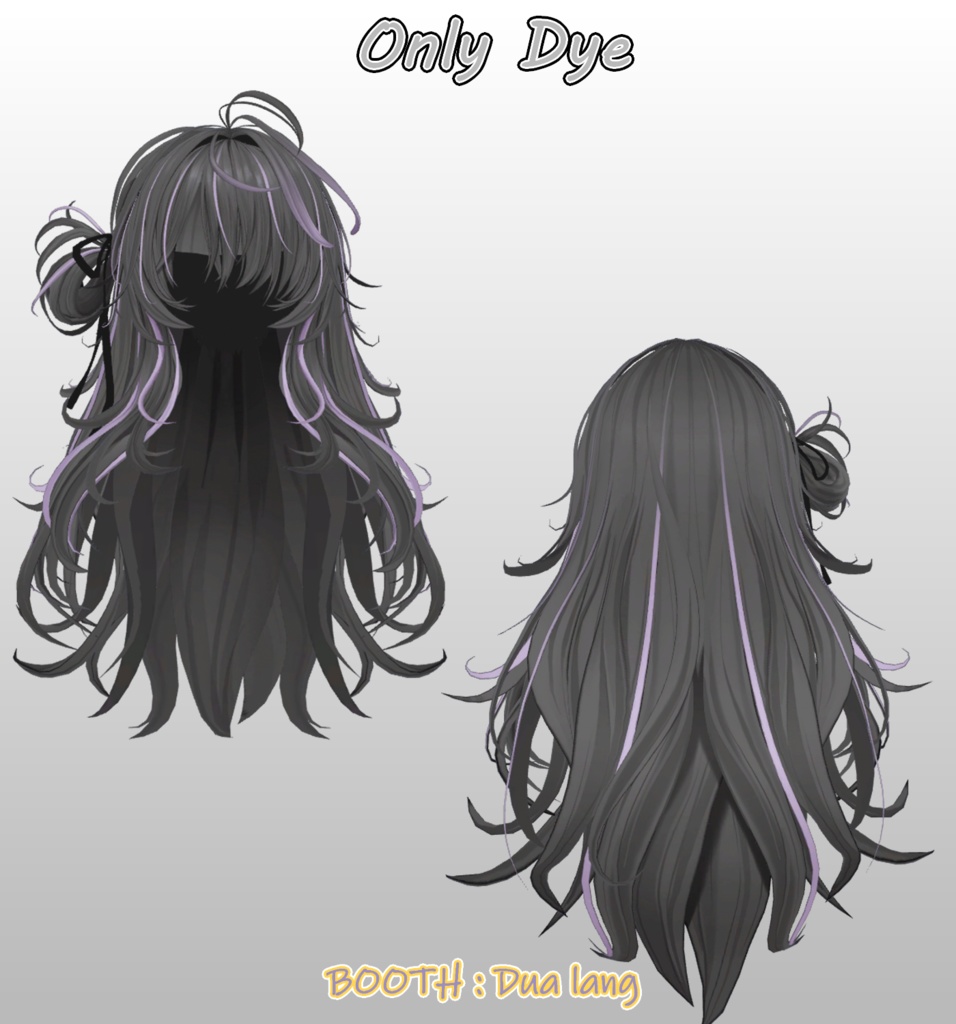 【メカクレおおかみヘア】Mask、Main color2Texture