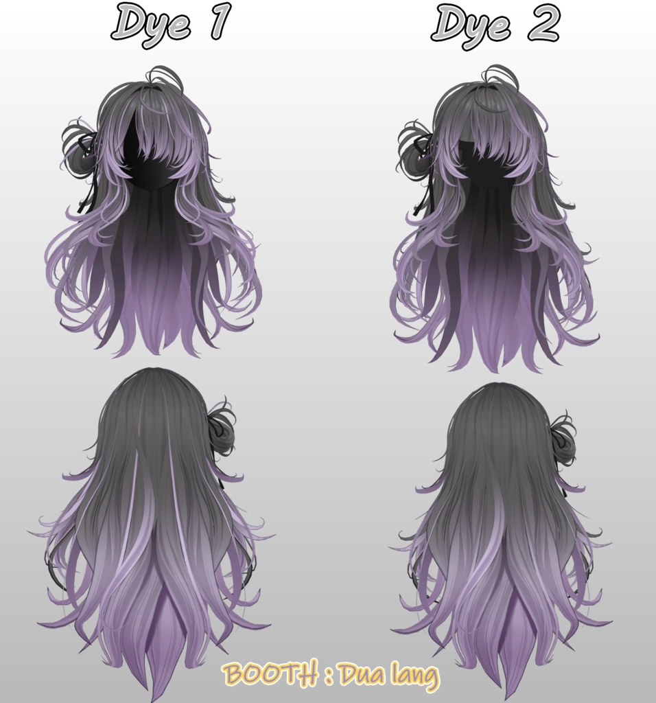 【メカクレおおかみヘア】Mask、Main color2Texture