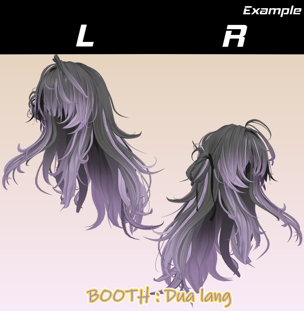 【メカクレおおかみヘア】Mask、Main color2Texture